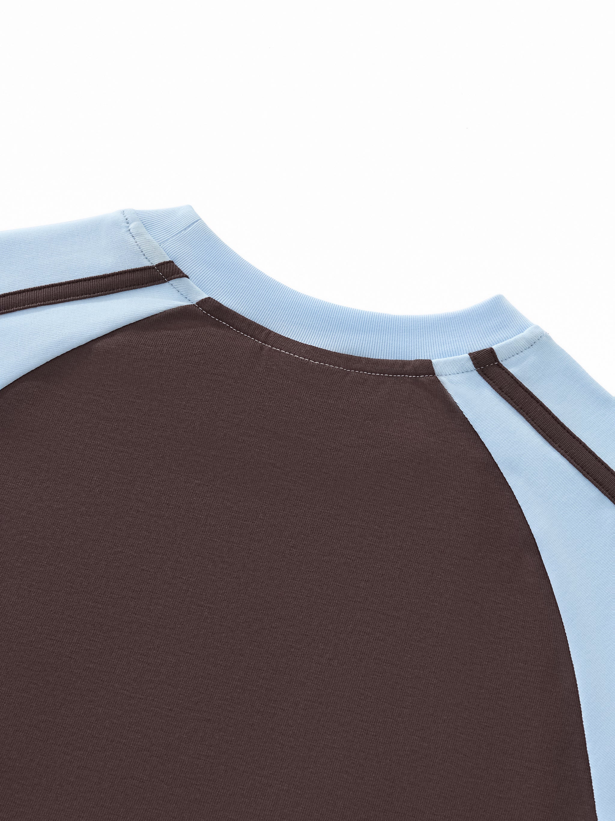 Women’s Contrast Raglan Crop T-Shirt – Bodycon Streetwear Cotton Top