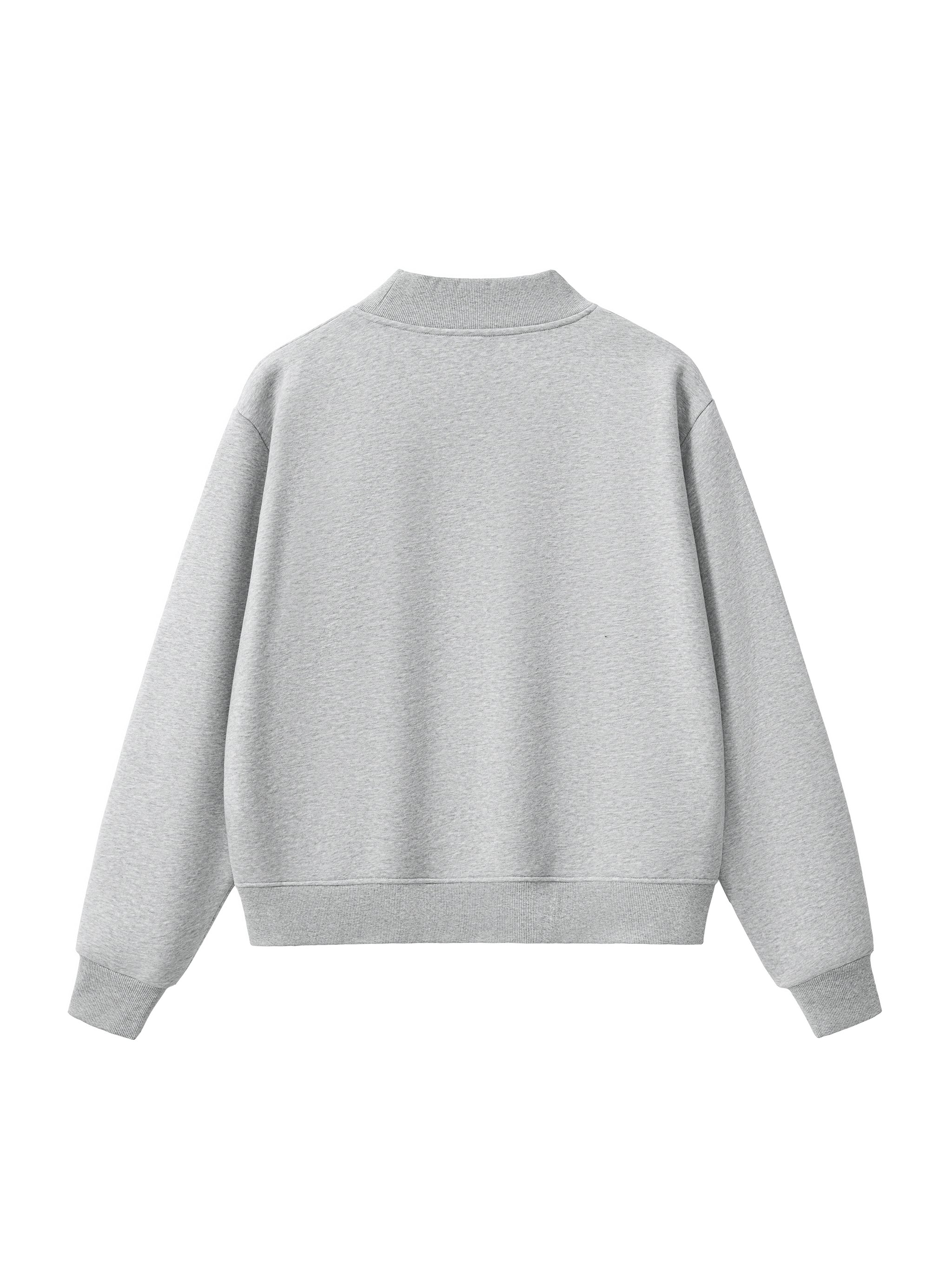 Women’s Mock Neck Fleece Sweatshirt – Premium Cropped Oversized Fit