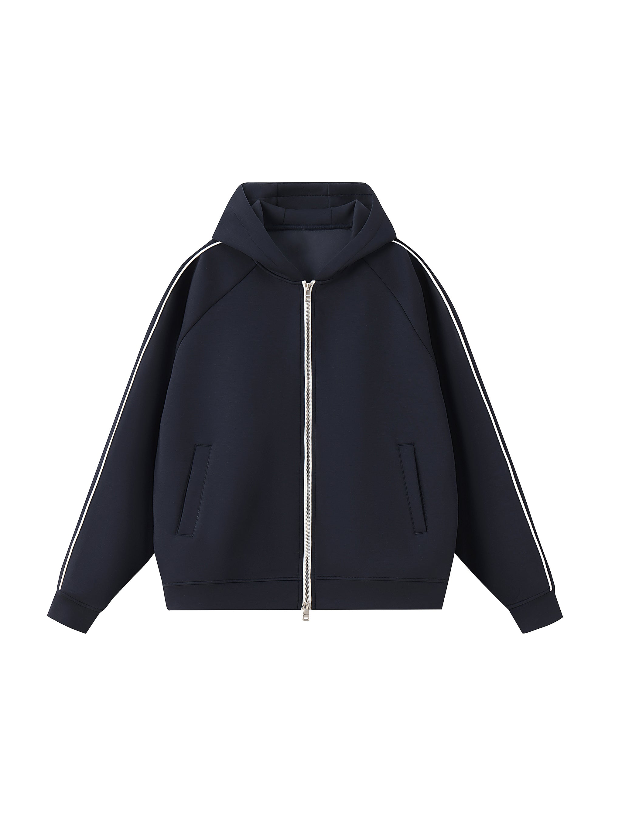 Zip Up Hoodie Men – Heavyweight 400GSM Raglan Sleeve Winter Jacket
