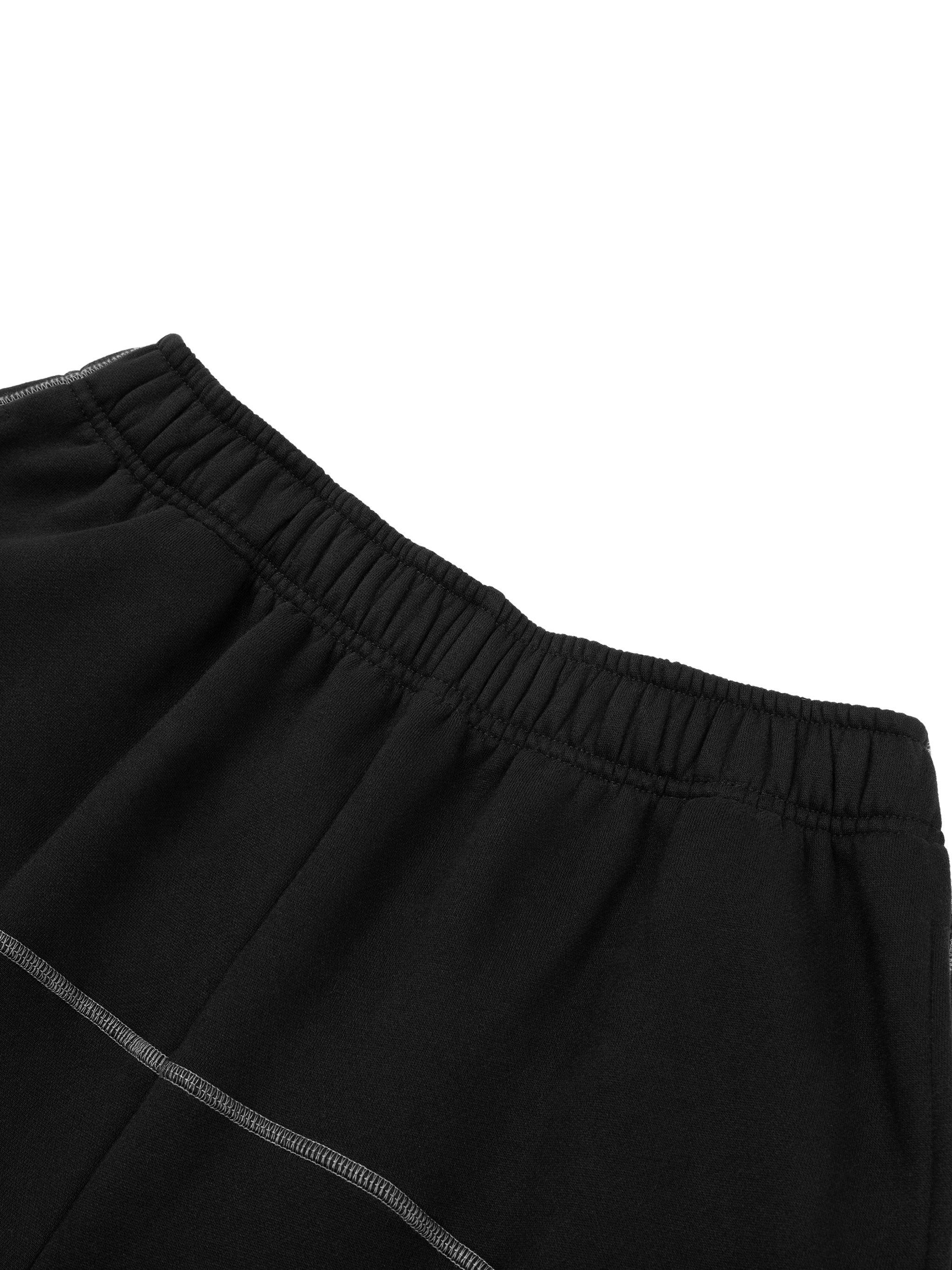 Contrast-Stitched Fleece Sweatpants – Oversized Unisex Streetwear Joggers