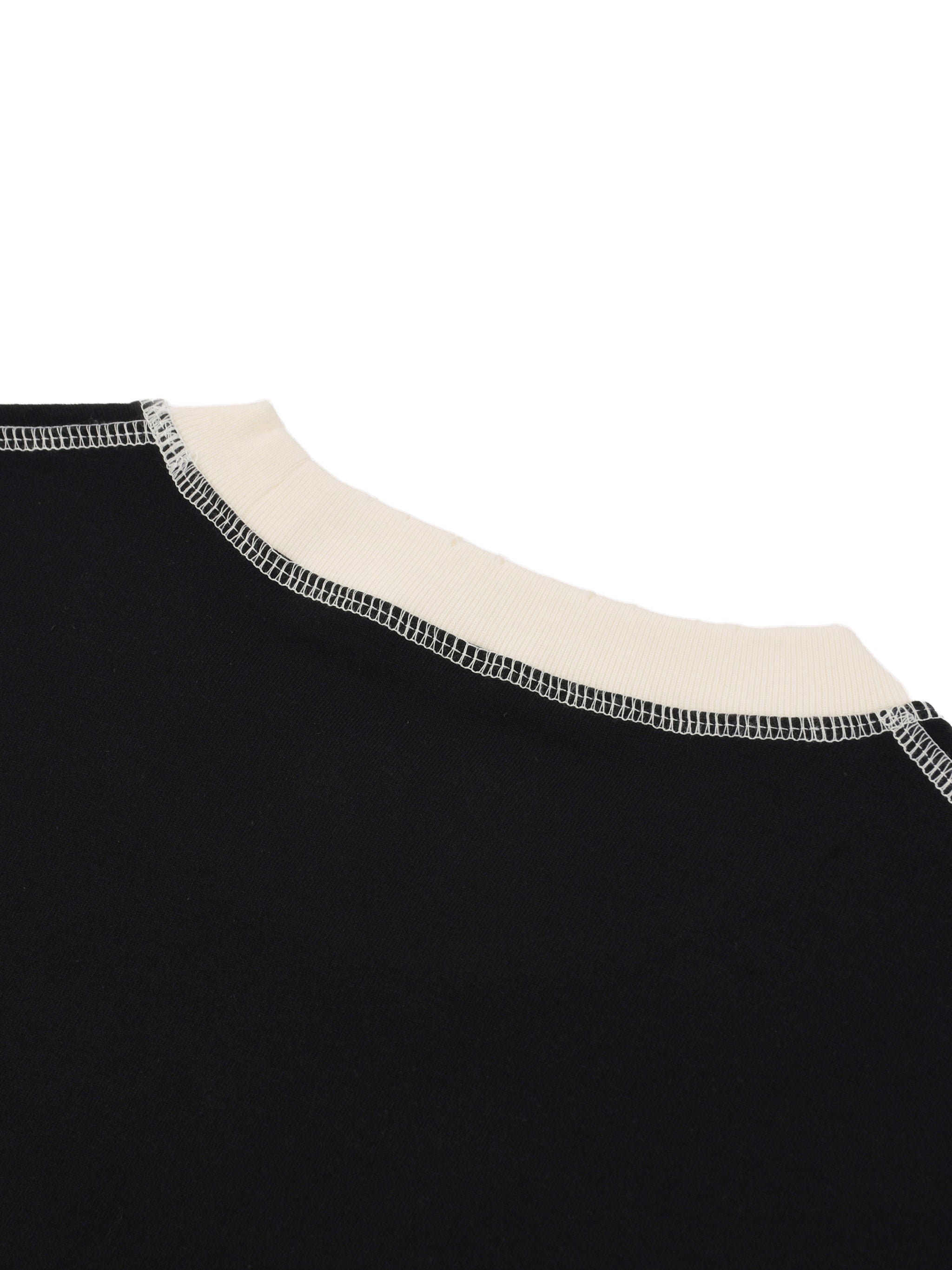 Contrast-Stitched Cotton T-Shirt – Premium Loose Fit Unisex Tee