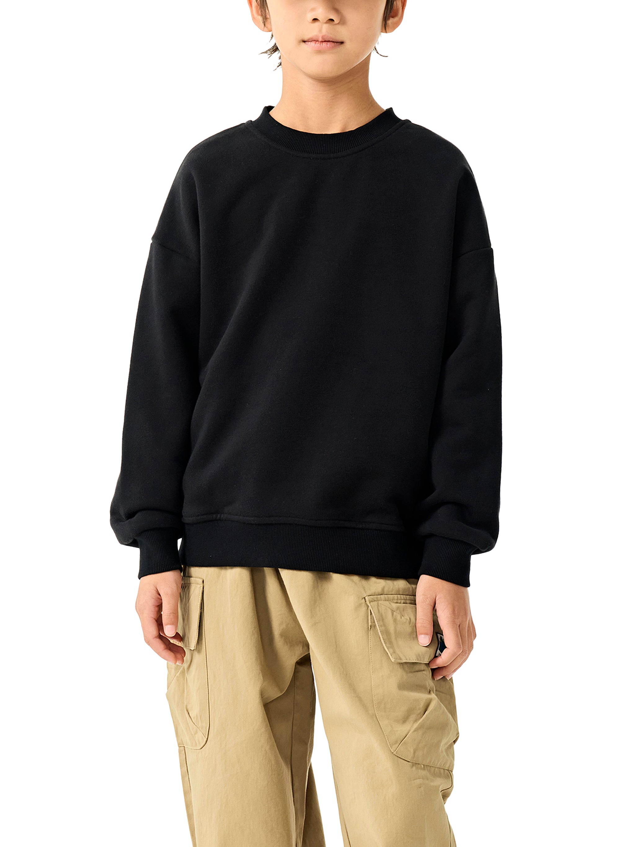 Essential Kids Fleece Crewneck Sweatshirt – Heavyweight Youth Streetwear