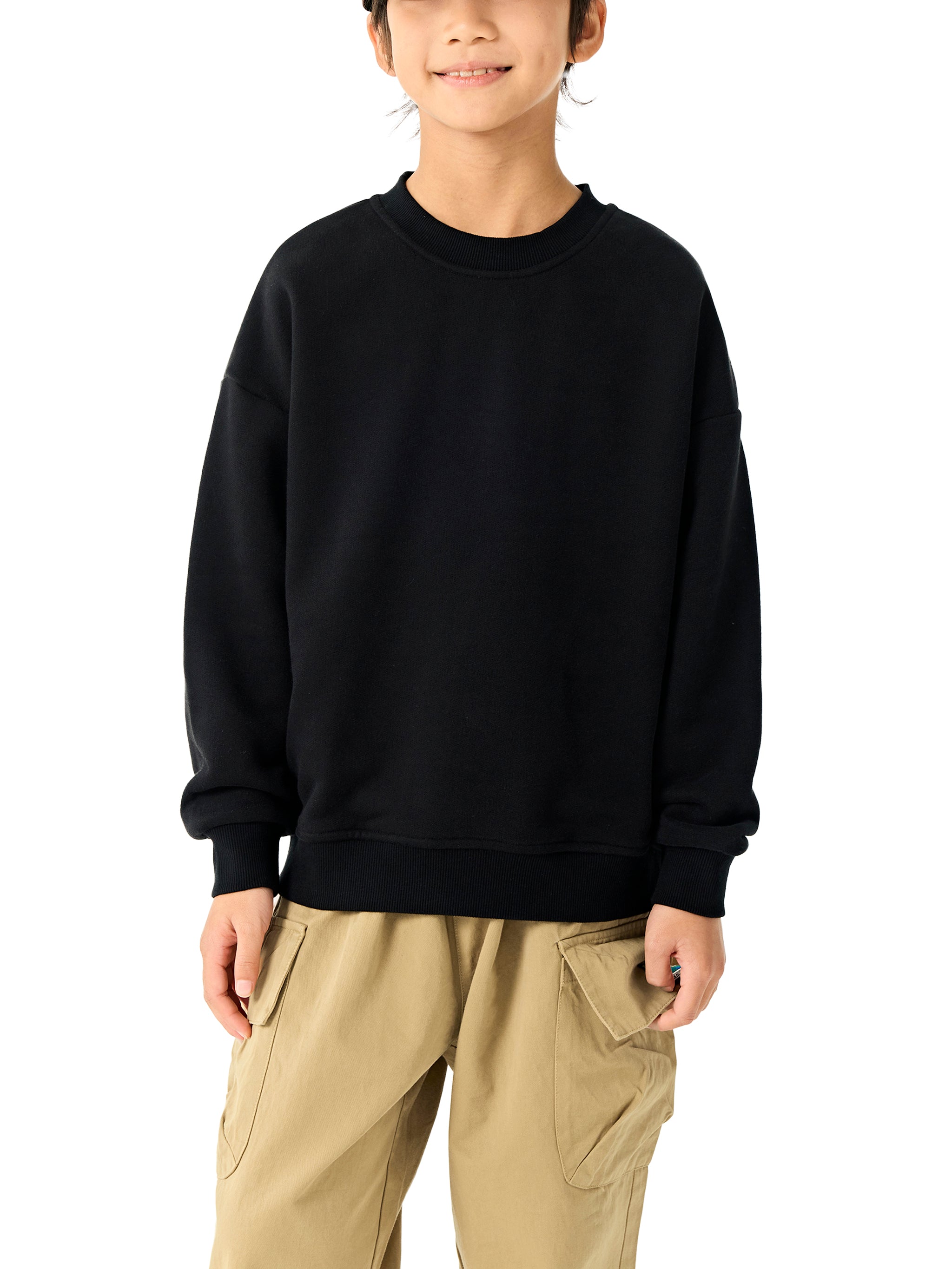 Essential Kids Fleece Crewneck Sweatshirt – Heavyweight Youth Streetwear