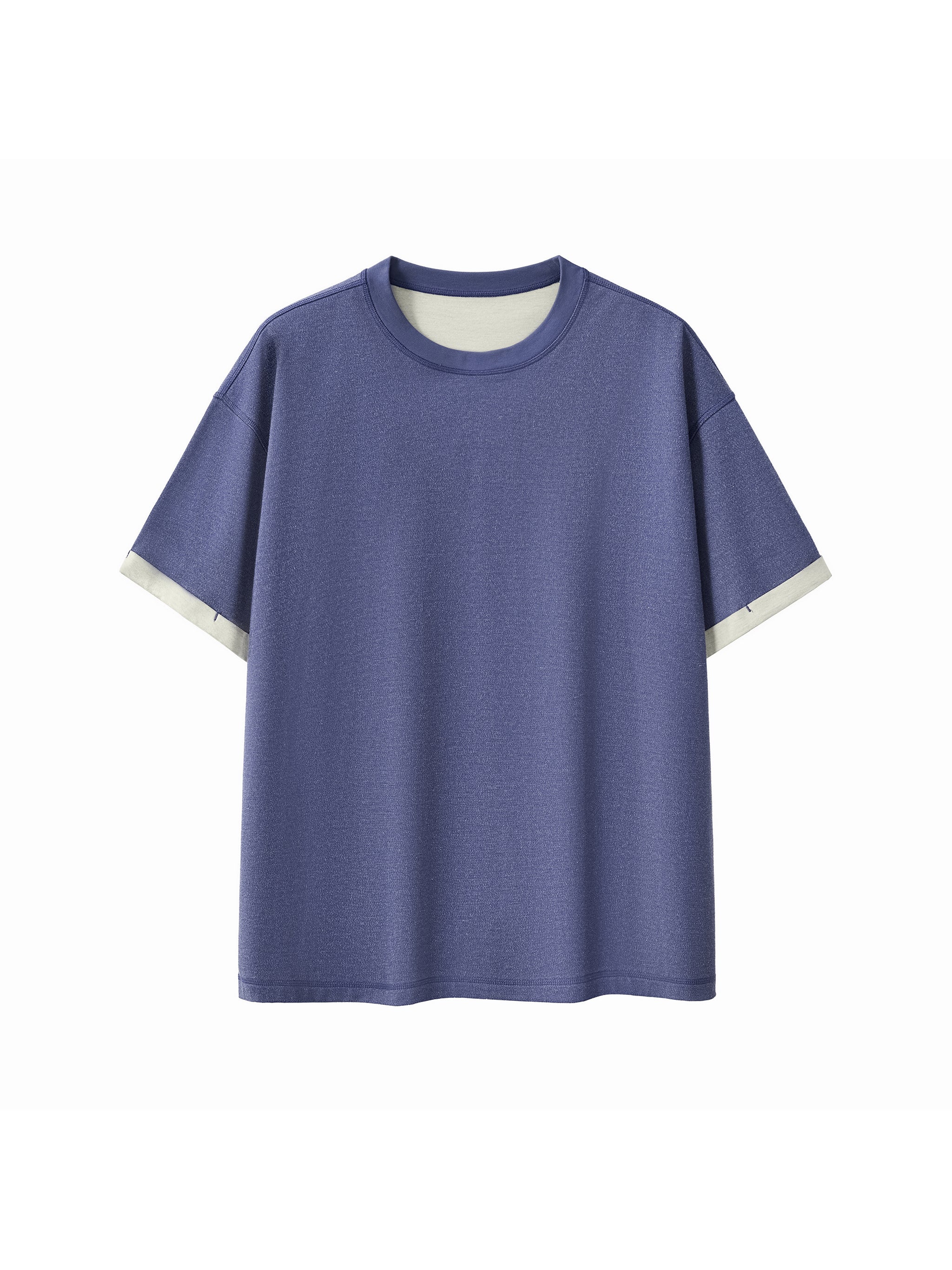 Contrast Cuff Streetwear T-Shirt – Premium Cotton Blend Unisex Tee