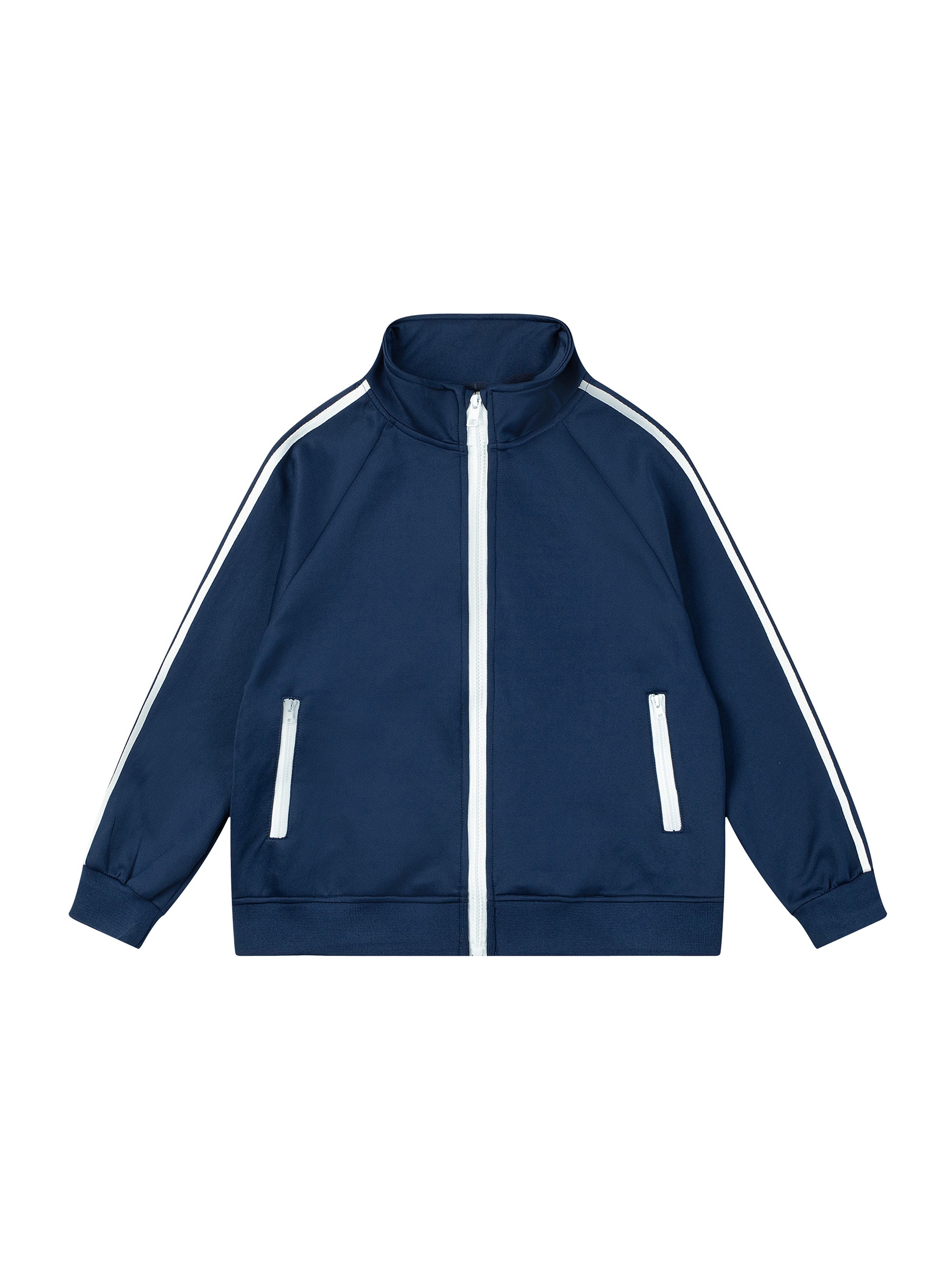 Kids Contrast Tape Coach Jacket – Sport Zip-Up Jacket for Boys & Girls