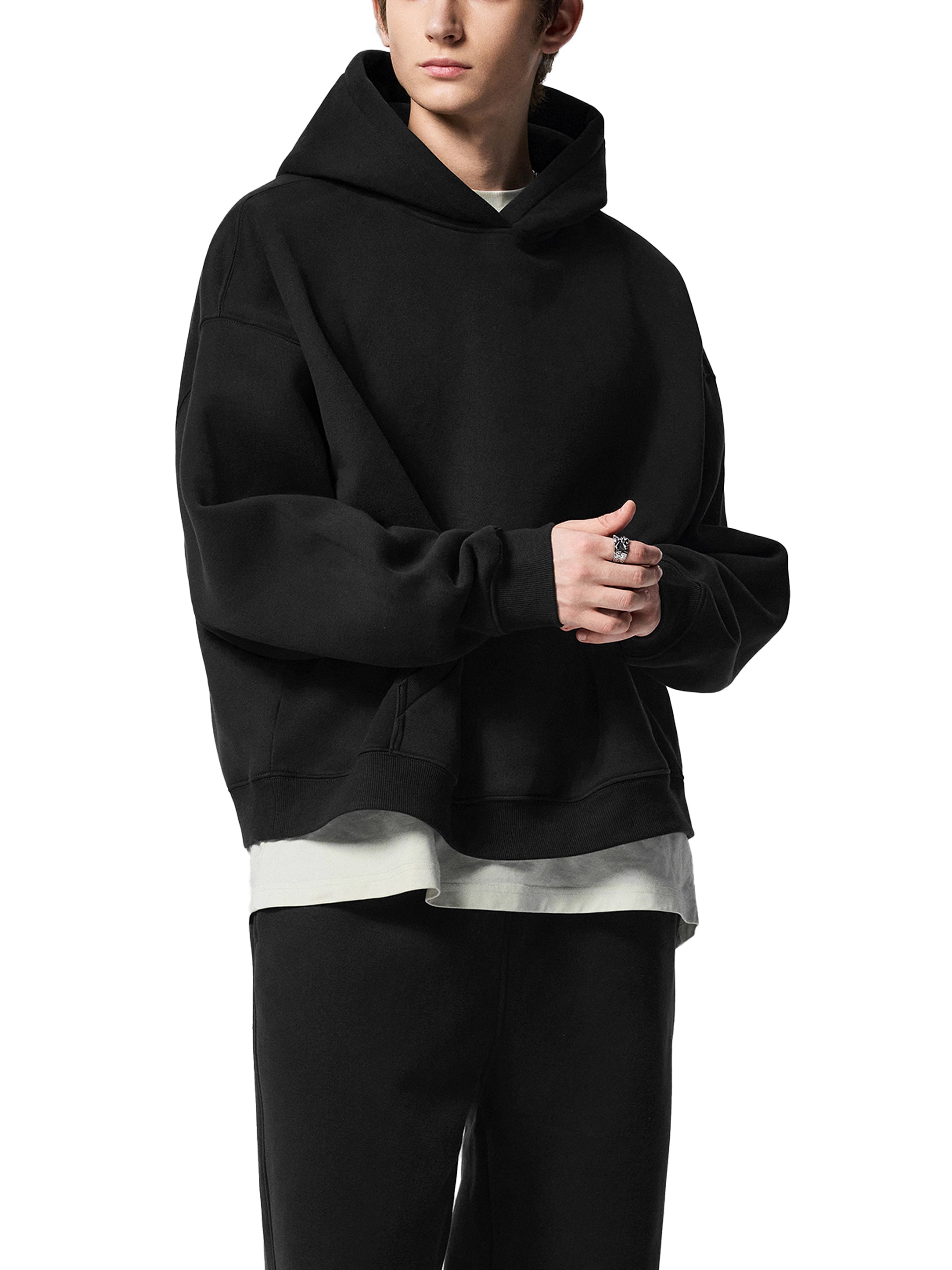 Unisex Oversized Heavyweight Fleece Hoodie 345GSM – Premium Streetwear Pullover