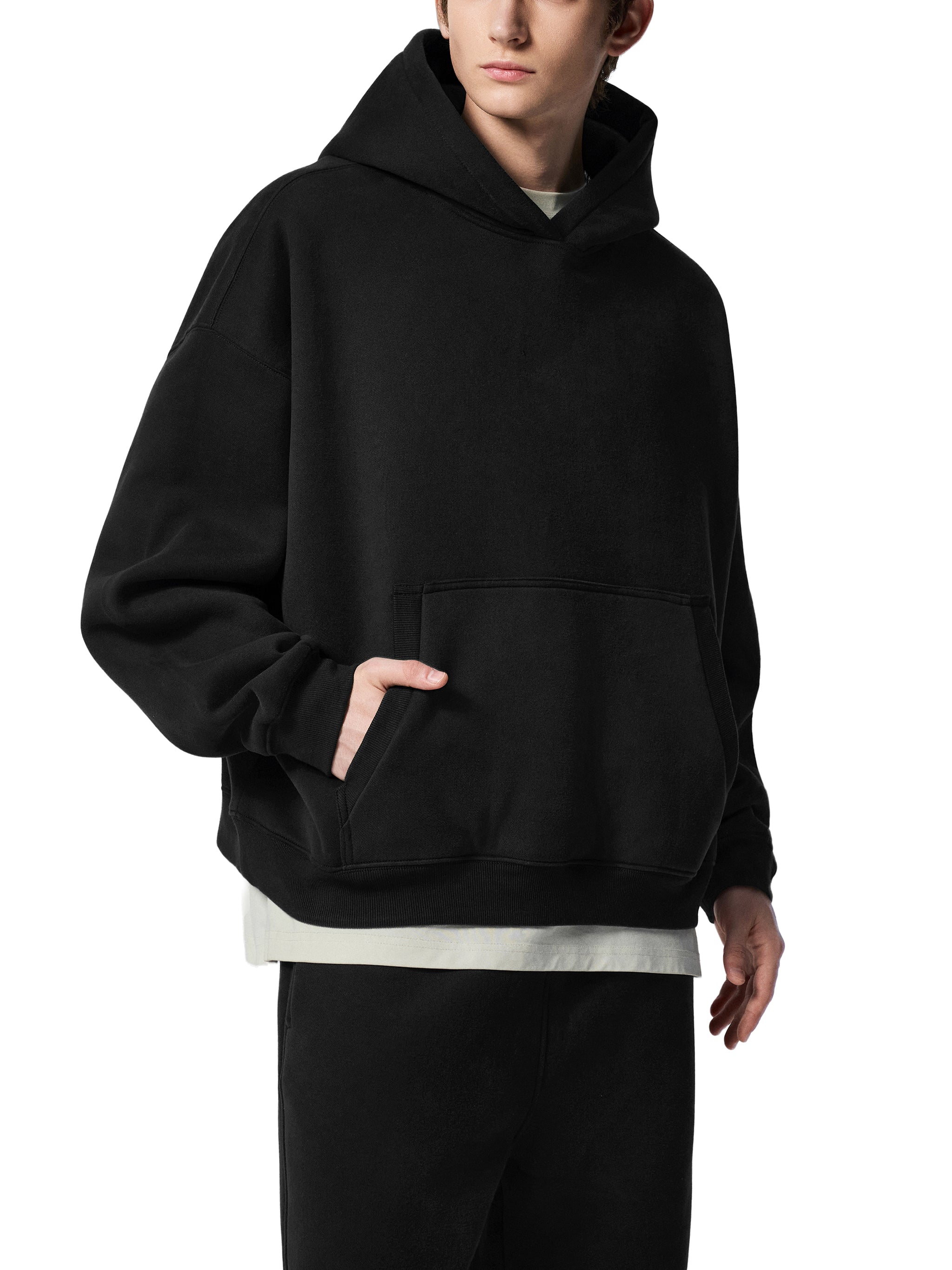 Unisex Oversized Fleece Hoodie 345GSM – Premium Boxy Streetwear Sweatshirt
