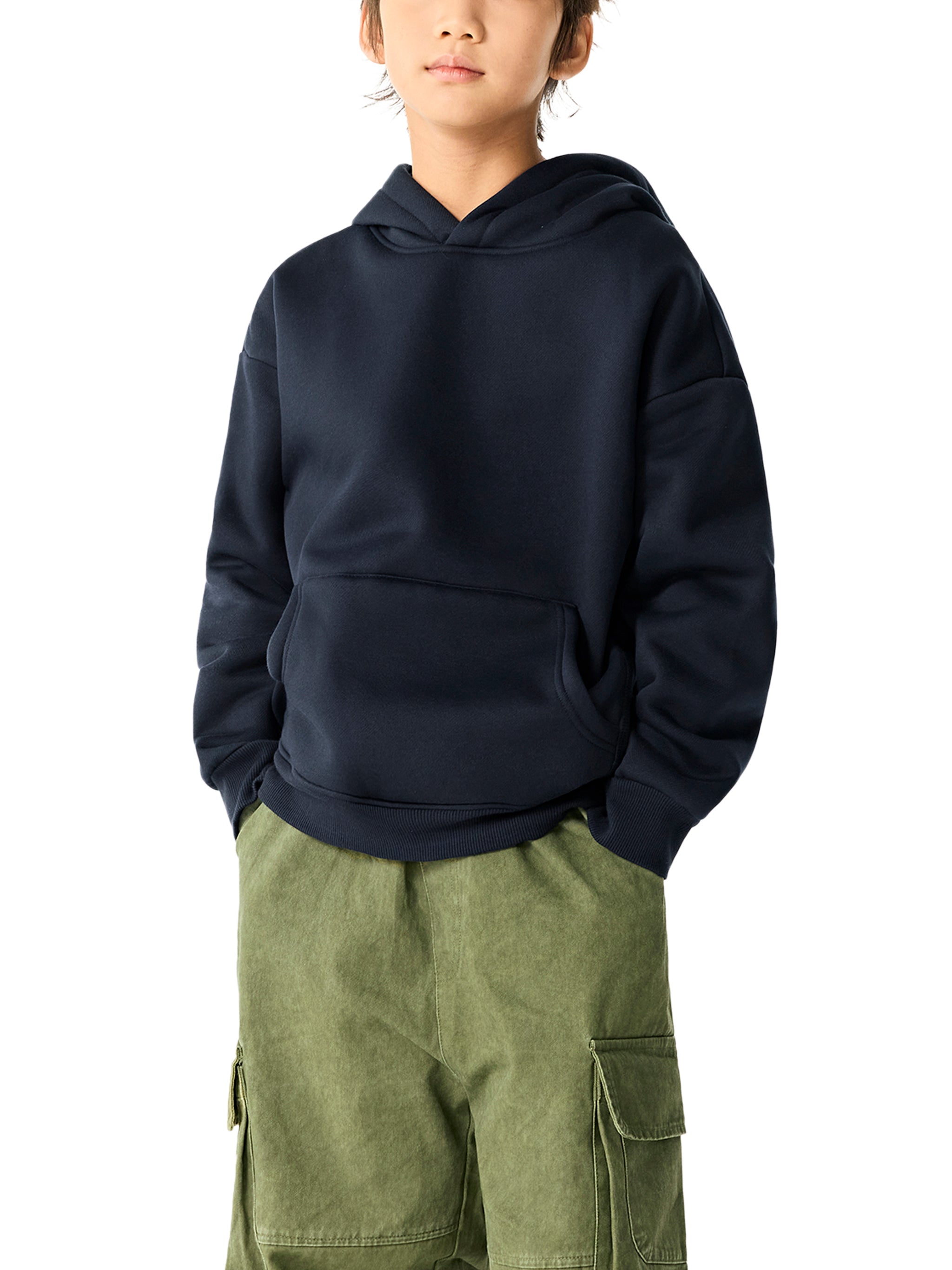 Essential Kids Fleece Hoodie – Oversized Streetwear Hoodie for Boys & Girls