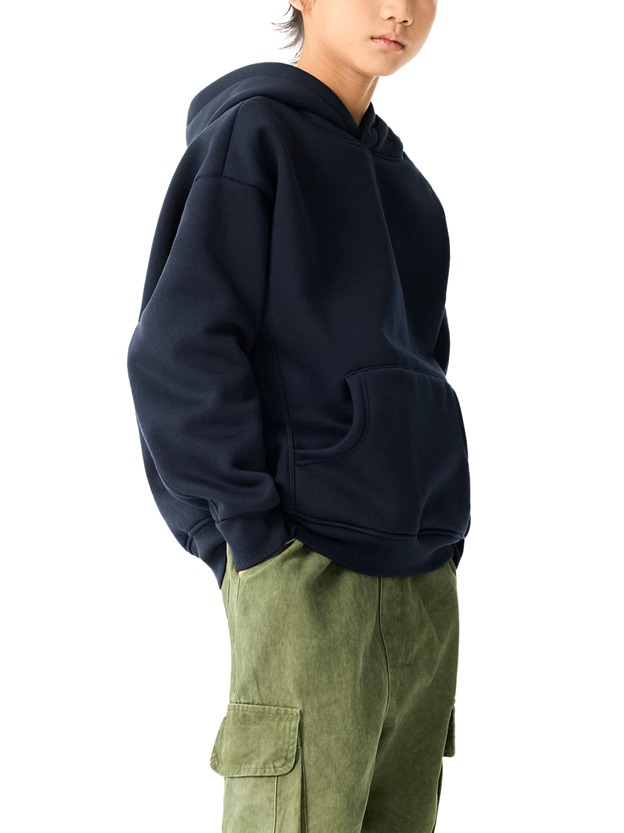 Essential Kids Fleece Hoodie – Oversized Youth Streetwear Hoodie
