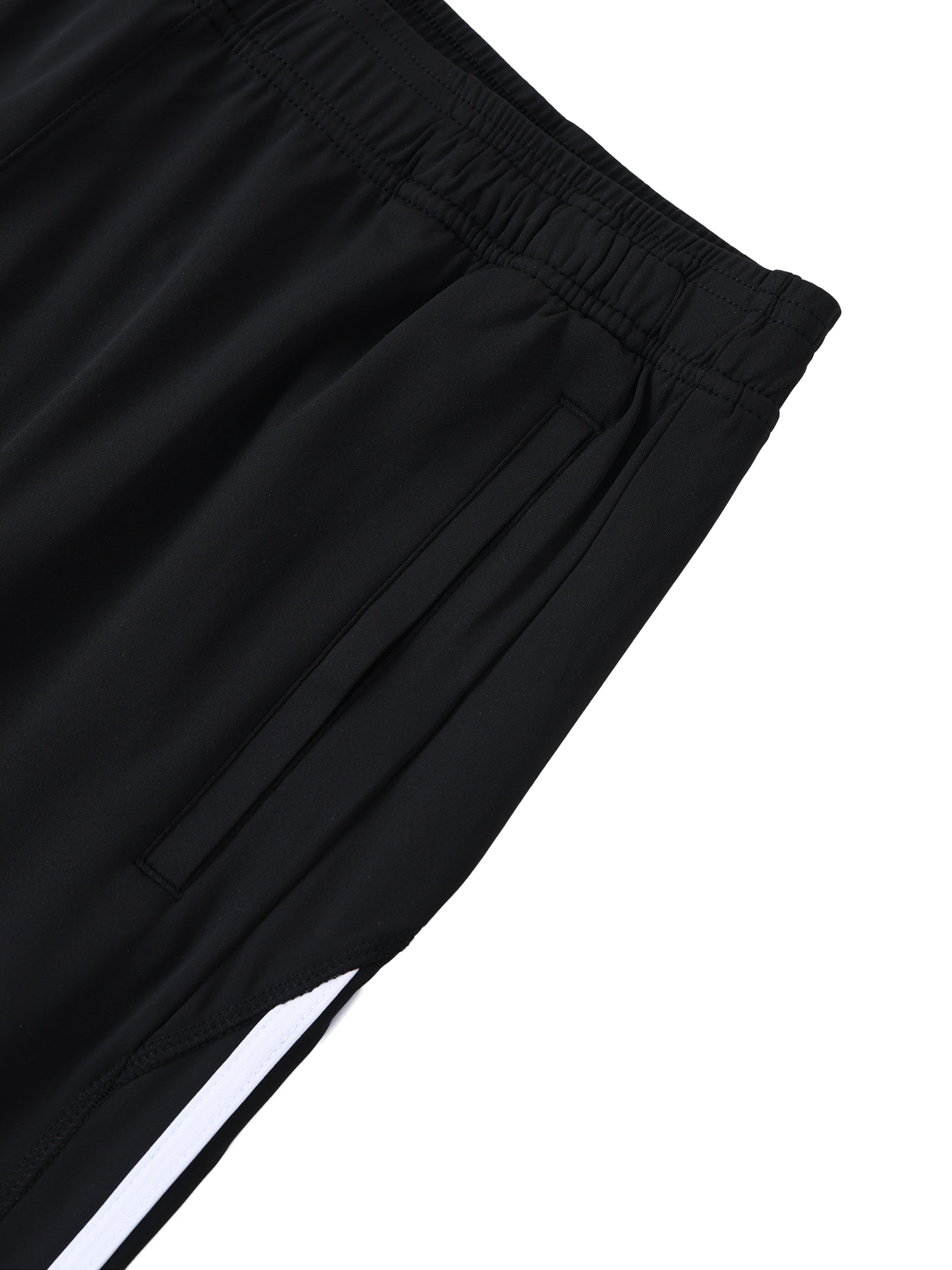 Black Side Stripe Running Pants – Lightweight Athletic Joggers