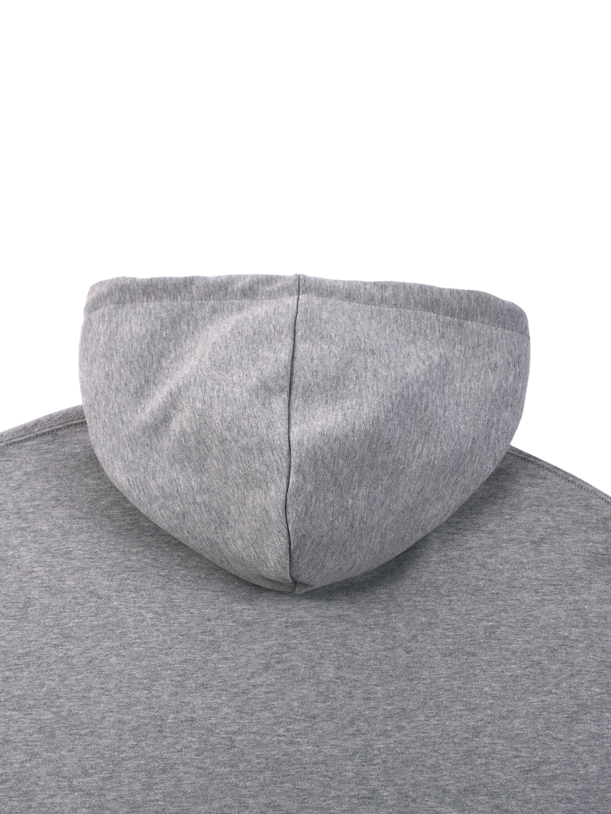 White Contrast Drawstring Oversized Hoodie – Heavyweight Streetwear Pullover